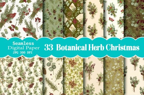 Botanical Herb Christmas: A Versatile Design for Creative and Professional Projects