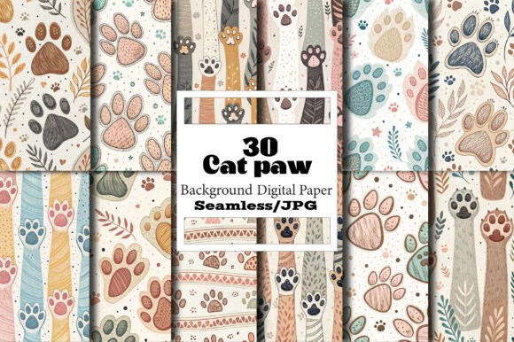 Cat Paw Seamless Pattern: A Versatile and Adorable Design Solution