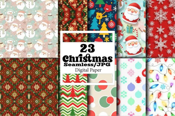 Christmas Digital Paper Red Green: Festive and Versatile