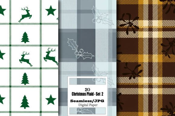 Christmas Plaid Seamless Pattern - Set 2: A Versatile Design for Creative Projects