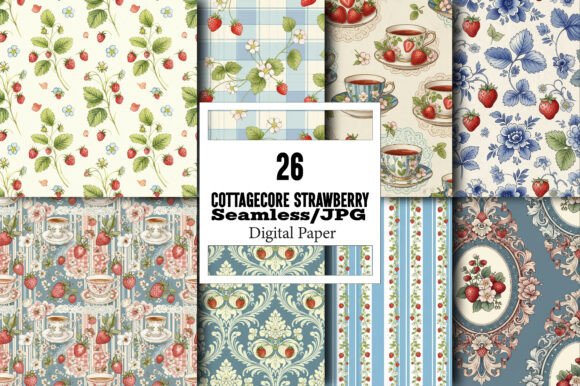 Cottagecore Strawberry Pattern: A Versatile Design