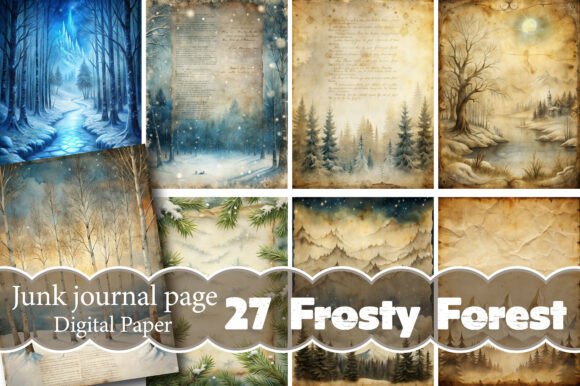 Discover the Charm and Versatile Appeal of Frosty Forest Junk Journal Pages