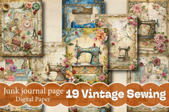 Embrace Creativity with Vintage Sewing Junk Journal Page