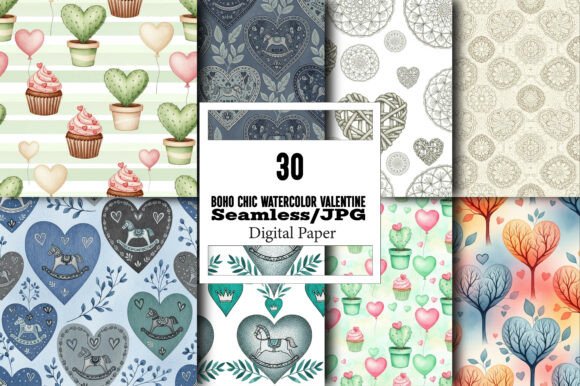 Embrace the Charm of Boho Chic Watercolor Valentine for Your Creative Projects