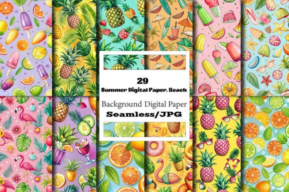 Embrace the Summer Vibes with High-Quality Beach-Themed Digital Paper
