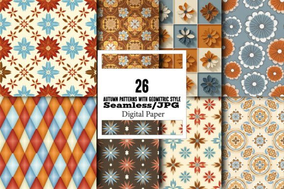 Embracing Autumn Patterns with Geometric Style: A Versatile Design Trend
