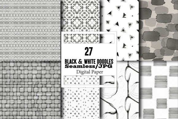 Explore the Versatility of Black White Doodles Pattern