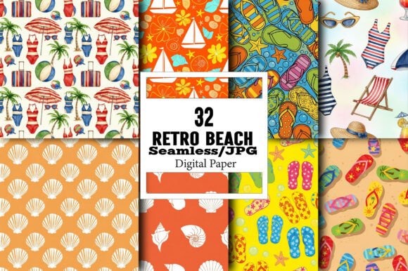 Explore the Versatility of Retro Beach Seamless Pattern
