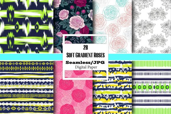 Explore the Versatility of Soft Gradient Roses Patterns for Creative Projects