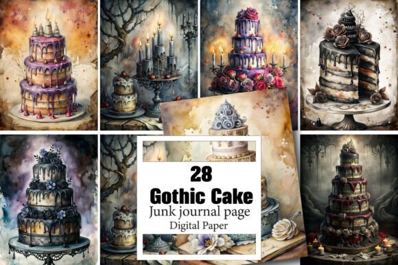 Exploring the Allure of Gothic Cake Junk Journal Pages
