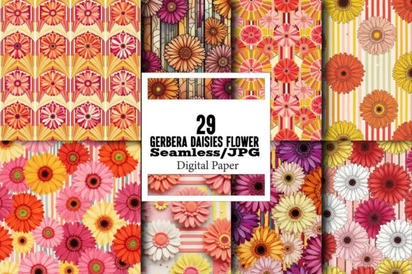 Exploring the Versatility of Gerbera Daisies Flower Digital Pattern