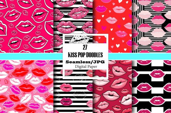 Exploring the Versatility of Kiss Pop Doodles Seamless Pattern