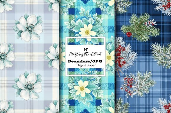 Exploring the Versatility of Seamless Christmas Floral Paper Pack