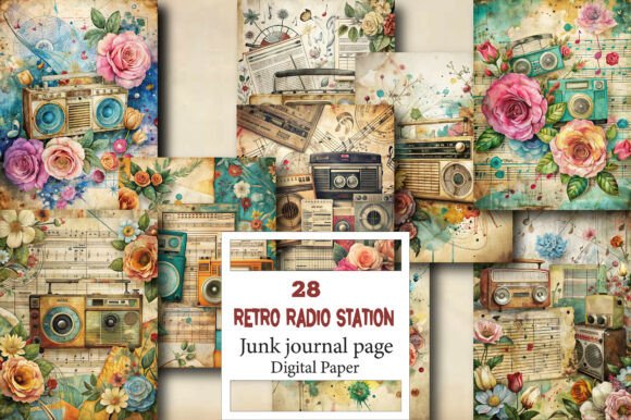 Retro Radio Station Junk Journal Page: A Creative Nostalgic Journey