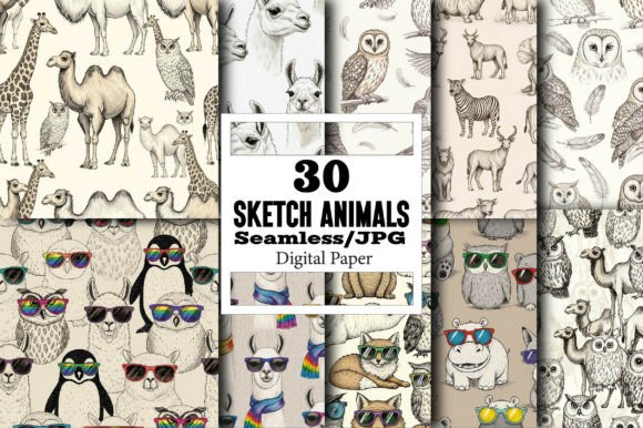 Sketch Animals Seamless Papers: A Versatile Design Asset