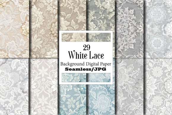 Strategic Use of White Lace Seamless Patterns Set for Creative and Business Success
