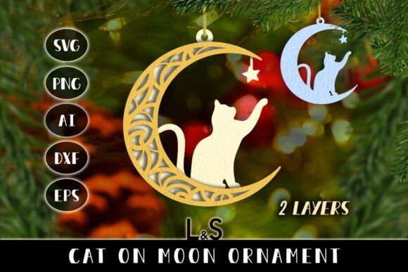Unleash Creativity with the Moon Cat Christmas Ornament