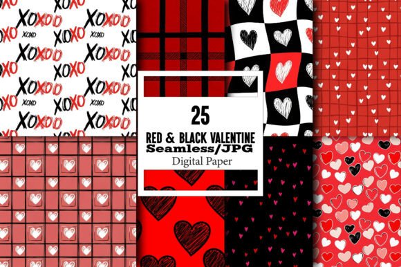 Unleash Creativity with the Red Black Valentine Pattern