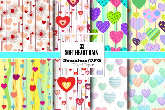 Unlock Your Creativity with Soft Heart Rain Pattern Designs