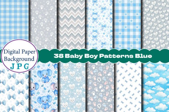 Unlocking Creativity with Baby Boy Patterns Blue Digital Paper