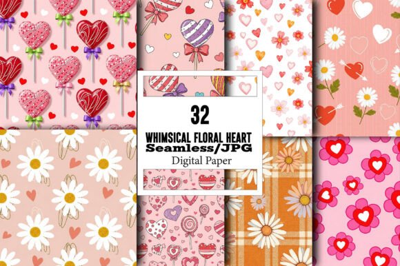 Unlocking Creativity with Whimsical Floral Heart Mix Pattern: A Versatile Design Solution