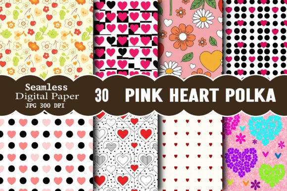Unveiling the Exquisite Pink Heart Polka Mix Digital Papers