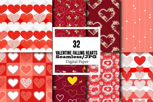 Valentine Falling Hearts Pattern: A Versatile and Charming Design for Creative Projects