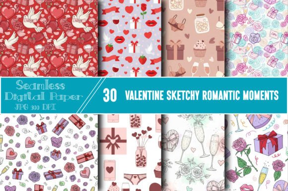 Valentine Sketchy Romantic Moments