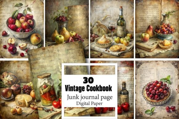 Vintage Cookbook Junk Journal: A Creative Treasure