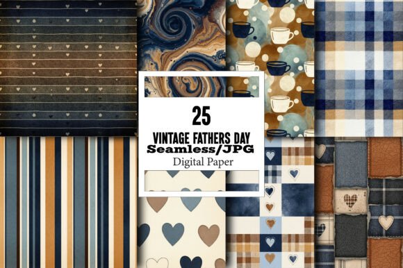 Vintage Fathers Day Papers: A Versatile Design Asset